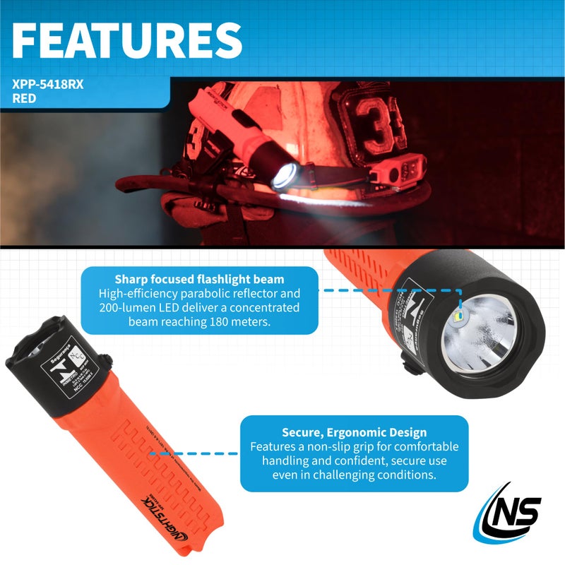 Nightstick XPP-5418RX Intrinsically Safe Flashlight-3 AA (not Included) -Red-UL913 / ATEX, Multicolor - Image 4